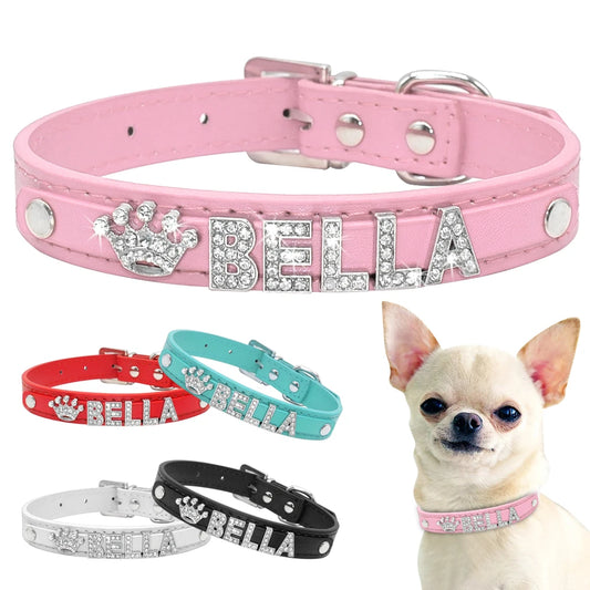 Custom Bling Rhinestone Dog Collar with Name - Best Puppy Pick - Best Puppy Pick