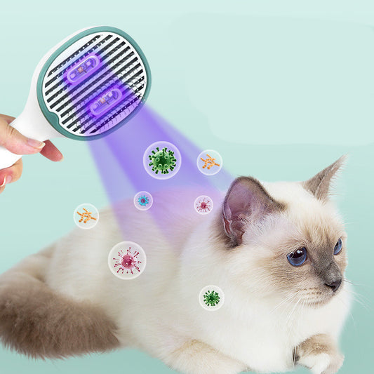 Cat Hair Brush with Sterilizer – Grooming Tool | Best Puppy Pick - Best Puppy Pick