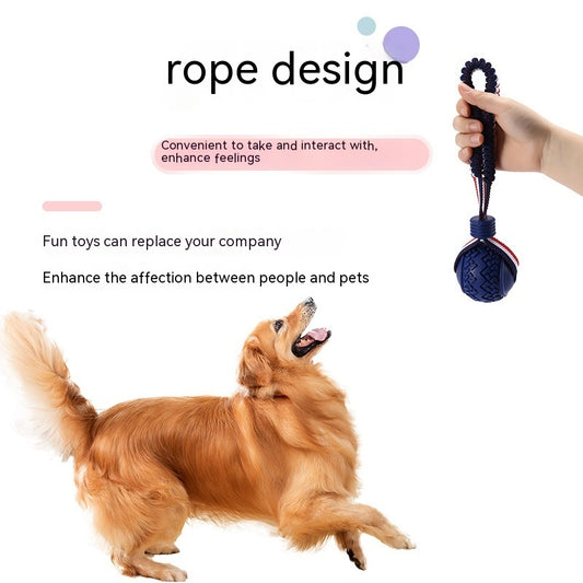 Interactive Dog Toy Ball with Rope – Chew, Play, Train - Best Puppy Pick